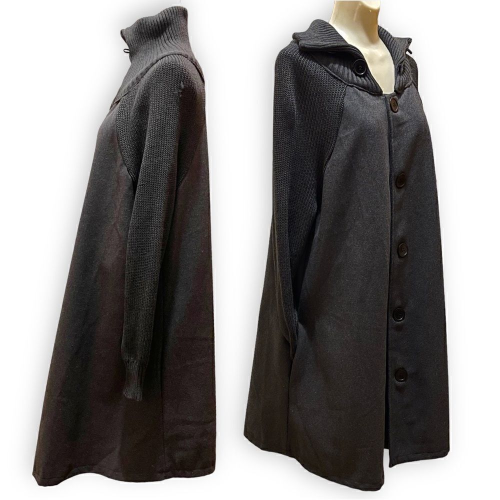 Yipon Yichu Yiponyichu A-Line Button Front Knit C… - image 7